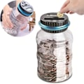 Miniatyrbillede 1 af 5: Digital sparebøsse til britiske mønter med automatisk tælling - Stor transparent sparegris med LCD-display, møntbank sparegris gave