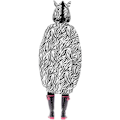 Miniatyrbillede 3 af 5: Smiffys Unisex Voksen Zebra Kostume Poncho Størrelse One Hvid/Sort White/Black One Size