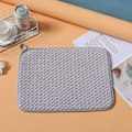 Miniatyrbillede 3 af 5: Køkkenbordsopvaskemåtte 2-pak, absorberende opvaskemåtte, vaskbar mikrofiber opvaskemåtte (grå)