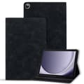 Samsung Galaxy Tab A9+ / A11+ Embossed Calf Texture Leather Case Svart