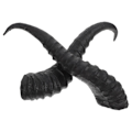 Miniatyrbillede 2 af 4: 1 Par Kunstige Gedebukkehorn Kostume DIY Horn Hovedbøjle Til Halloweenfest Sort 23.5x5.5cm Sort 23.5x5.5cm