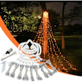 Pikkukuva 1 / 5: Vesiputousvalot, LED-valonauhat ulkokäyttöön vedenpitävät, Halloween-vesiputousvalot, moniväriset valonauhat koristevalot joulukoriste, kuten