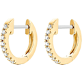 Miniatyrbillede 3 af 4: Forgyldte Cubic Zirconia Cuff Øreringe Huggie Stud2 sæt