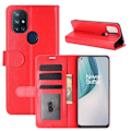 Miniatyrbillede 2 af 5: OnePlus Nord N10 5G - Crazy Horse Læder Etui - Rød Rød Rød