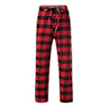 Miniatyrbild 3 av 4: Herr Pyjamasbyxor med Fickor, Mjuka Flanellrutiga Pyjamasbyxor L Vit White L