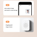 Miniatyrbillede 5 af 5: Smart Trådløs Fjernbetjening Videodørklokke, Hjemme Intercom HD Nattesyn WiFi Genopladelig Dørklokke