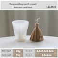 Miniatyrbillede 1 af 5: Lysforme lys stearinlys DIY støbeforme i silikoneform Brudekjole LZ22120