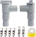 2-pack Poolunderhåll/Avstängningsventil med 32/38mm Slanganslutning, Poolavstängningsventiler, Dubbel Delad Poolventil Slang Kolv Pooltillbehör