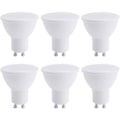 Pikkukuva 1 / 5: LED GU10 -spottivalot, GU10 LED -lamput, 5W kylmä valkoinen 6500K (50W halogeeniekvivalentti) energiaa säästävä hehkulamppu, 6 kpl