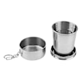 Miniatyrbild 1 av 4: 150ml Metall Stål Fällbar Kopp 3 Sektioner Bärbar Set Munsköljningskopp Tvättkopp