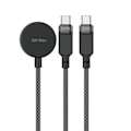 Miniatyrbilde 3 av 5: Acefast 100W USB-C - 2x USB-C / Apple Watch Lader Svart