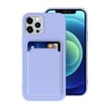 iPhone 12/12 Pro Silicone Case with Card Holder - Purple Lila purple