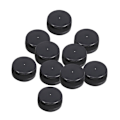 Miniatyrbilde 2 av 2: 100 stk. fargerike drikkeflaskehetter i plast til DIY-prosjekter (svart)