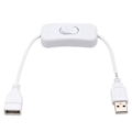 Miniatyrbilde 2 av 5: 2-pakning USB-bryter på/av forlengelseskabel 4-pin datasynkronisering 2.0-kabel 303 vippebryter ledning for LED-stripe harddisk USB-drevet lampehubvifte Arduin