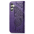 Miniatyrbillede 4 af 5: Samsung Galaxy A25 5G Etui Læder Stor Sommerfugl Mørk Lila