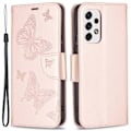 Pikkukuva 1 / 5: Samsung Galaxy A53 5G Kotelo Painetut Perhoset Ruusukulta