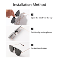 Miniatyrbillede 3 af 5: Polariserede Clip-on Solbriller Unisex Anti-Blænding