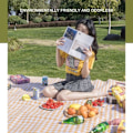 Miniatyrbillede 3 af 5: Sammenfoldelig Bærbar Picnicmåtte Vandtæt Oxford Klud Picnic Tæppe Udendørs Indendørs Vandring Strandmåtte (180x150cm)