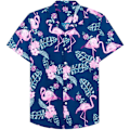 Pikkukuva 2 / 5: Havaijipaita ja shortsit miehille, normaali istuvuus, lyhythihainen, rento, funky ranta-flamingo-paitasetti L