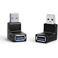 Pikkukuva 5 / 5: Usb 3.0 90 asteen uros-naaras pystysuora yhdistetty ylös ja alas kulmakytkimen sovitin