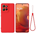 Miniatyrbilde 1 av 7: Motorola Moto G86 5G Solid Color Case - Drop-Protective Full-Coverage Silicone Case Röd
