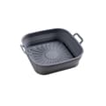 Foldable Square Air Fryer Silicone Mold 17.5 cm Grey Grey 192