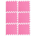 Miniatyrbillede 2 af 3: 6 stk. Tykke Eva Bladkornplader, Sammenkoblingsplatformsmåtte, Beskyttende Pude, Sammenføjning Pink 30X30CM