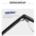 Miniatyrbilde 3 av 4: Blålysblokkerende briller Retro Semi Rimless Uv400 Klare linser Databriller for menn kvinner