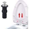 Miniatyrbilde 4 av 5: 6 Pakk Toalettsete Skruer Toalettsete Beslag Toalettsete Hengsler Utvidbare Gummi Topp Mutter Skrue Fester Fix WC Blind Hull Tilbehør