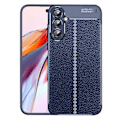 Miniatyrbild 1 av 5: Samsung Galaxy A35 5G Skal Litchi Textur Blå