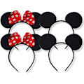 Miniatyrbillede 1 af 5: Sæt med 4 Mickey Mouse Øre Diademer Minnie Mouse Øre Diademer Kvinder Piger