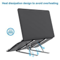 Miniatyrbillede 3 af 5: Foldbart laptopstativ i aluminiumlegering, sølv