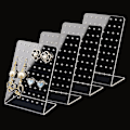 Miniatyrbild 1 av 5: 4-pack örhängen smyckesställ i akryl örhänge hållare arrangör örhängen krok hängare hållare arrangör förvaring display