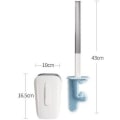 Miniatyrbillede 4 af 4: Kaktus Toiletbørste, Langskaftet Blød Silikone Flex Toiletbørste Med Hurtigtørrende Holder