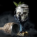 Miniatyrbild 3 av 4: Rostfritt stål skalle öl  , Viking Warrior Skull Mug Tankard, Medeltida skalle dryckesvaror bägare vinglas för  /dryck/juice (skalle bägare