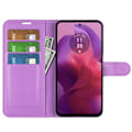 Miniatyrbillede 2 af 5: Motorola Moto G04 4G/G24 4G Etui Litchi Læder Lilla