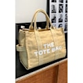 Miniatyrbild 3 av 5: (Gul) Canvas Allt Tote Bag för Kvinna Med Fack för Arbete Resor eller Shopping 30*32*23 CM