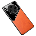 Miniatyrbillede 1 af 5: Xiaomi Redmi 14C Cover med Indbygget Magnetplade Læder Orange