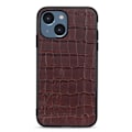 Miniatyrbillede 1 af 3: iPhone 15 Cover Krokodille Tekstur Læder Brun