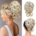 Miniatyrbilde 1 av 4: Messy Bun Hårstykke: Syntetisk Tousled Updo Scrunchies