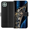Miniatyrbillede 1 af 3: Samsung Galaxy A22 5G Pung Etui Blå og Guld