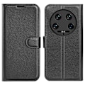 Miniatyrbild 1 av 5: Xiaomi 14 Ultra Fodral Litchi Läder Svart