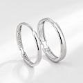 Miniatyrbilde 4 av 4: Jianjia og Bailu parringer S925 Sterling Silver Niche Luksus Åpen Ring Valentinsdag Gave