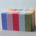 Miniatyrbillede 2 af 5: Lysforme lys stearinlys DIY støbeforme i silikoneform MJ33 lange bogstaver
