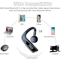 Pikkukuva 5 / 5: V18 Bone Conduction -kuulokkeet, Business Bluetooth 5.2 -langattomat kuulokkeet korvakoukuilla, LED-digitaalinäytöllä