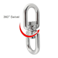 Miniatyrbillede 3 af 5: 10mm 304 rustfrit stål universal roterende ring