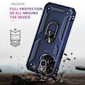 Pikkukuva 4 / 5: iPhone 13 Pro Max - Iskunkestävä Hybrid Armor Ring -kuori - Sininen