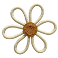 Miniatyrbild 4 av 7: Boho Decor Daisy Flower Woven Macrame Vägg Hängande Rep Handgjord Vävd Väggprydnad Flickrum Flow