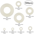 Miniatyrbillede 2 af 4: 500 stk. Plastskiver Nylon Flade skiver M2 / M2.5 / M3 / M4 / M5 / M6 / M8 / M10 Hvid tætningsskive til industrielle fastgørelseselementer null none