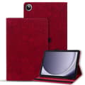 Samsung Galaxy Tab A9+ / A11+ Embossed Calf Texture Leather Case Röd
